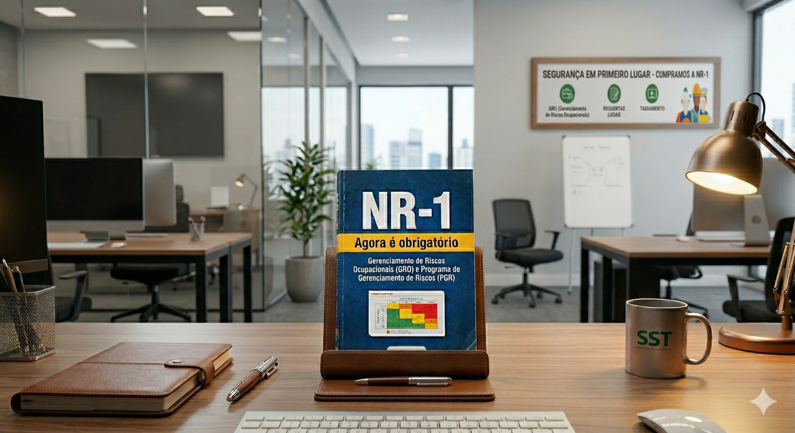 Livro sobre NR1, gestão de riscos psicossociais, PGR e GRO